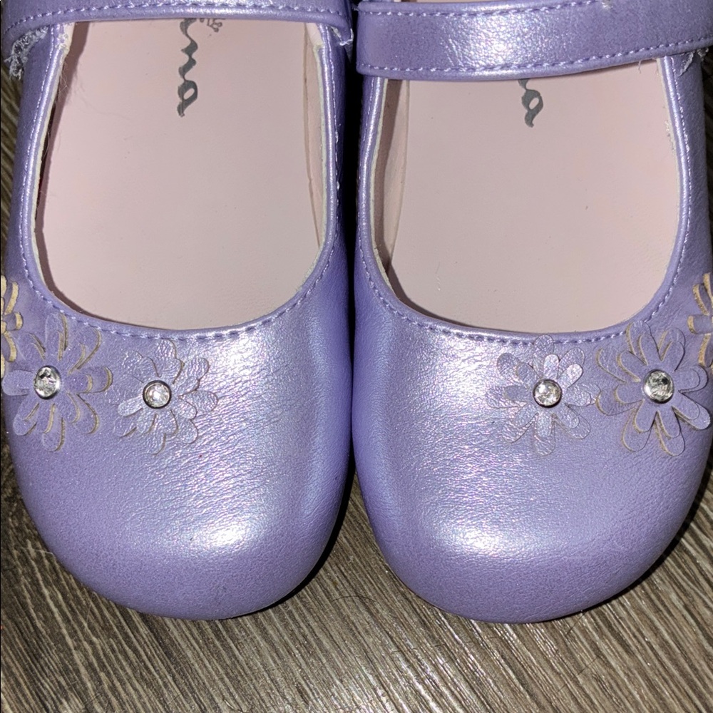 Nina Lavender daisy girl Dress Shoes with Floral Accents size 8 - Picture 5 of 5